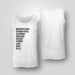 Unisex Tank Top Baekhyun Chanyeol Xiumin Sehun Suho Chen Lay Kai D.o T Shirt