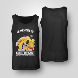 Unisex Tank Top Kobe Bryant In memory of january 26 2020 thank you for the memories shirt
