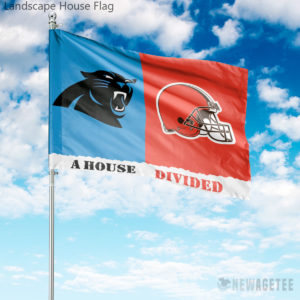 Carolina Panthers vs Cleveland Browns Divided Garden Flag House Baseball Flag