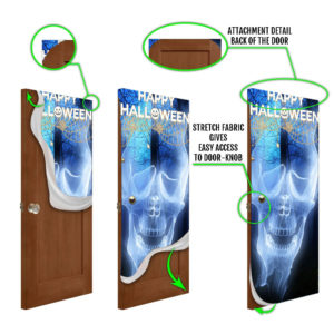 Happy Halloween Skeleton XRay Door Cover Decorations for Front Door