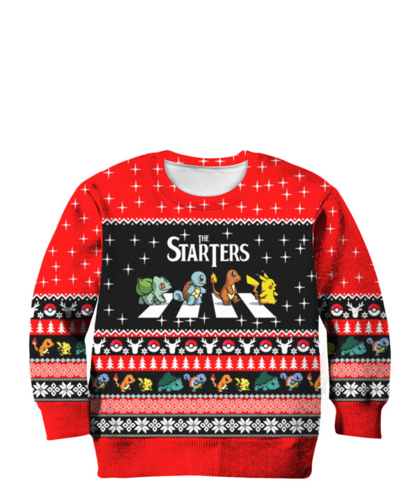 The Starters On Abbey Road Pokemon Ugly Christmas Sweater