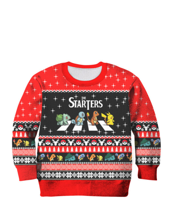 The Starters On Abbey Road Pokemon Ugly Christmas Sweater