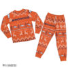 Detroit Lions Ugly Christmas Raglan Pajamas Set