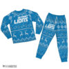 Adult Detroit Lions Ugly Pattern Raglan Pajamas Set