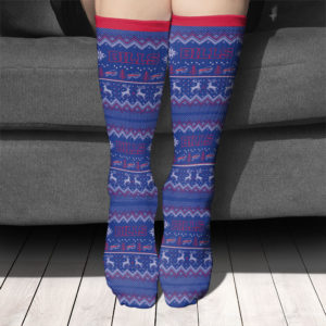 Adult socks Buffalo Bills Adult Ugly Christmas Crew Socks