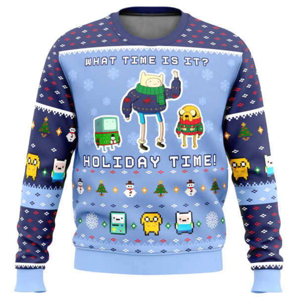 Adventure Time Christmas Time What Time Is It Holiday Time Ugly Christmas Sweater