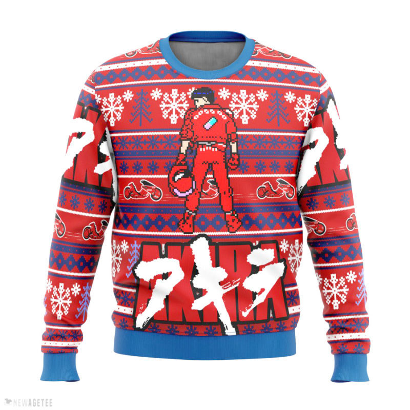 Akira Kaneda Bike Happy Pill Ugly Christmas Sweater