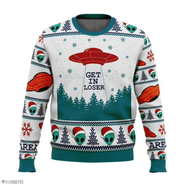 Area 51 Aliens Get in Loser Ugly Christmas Sweater