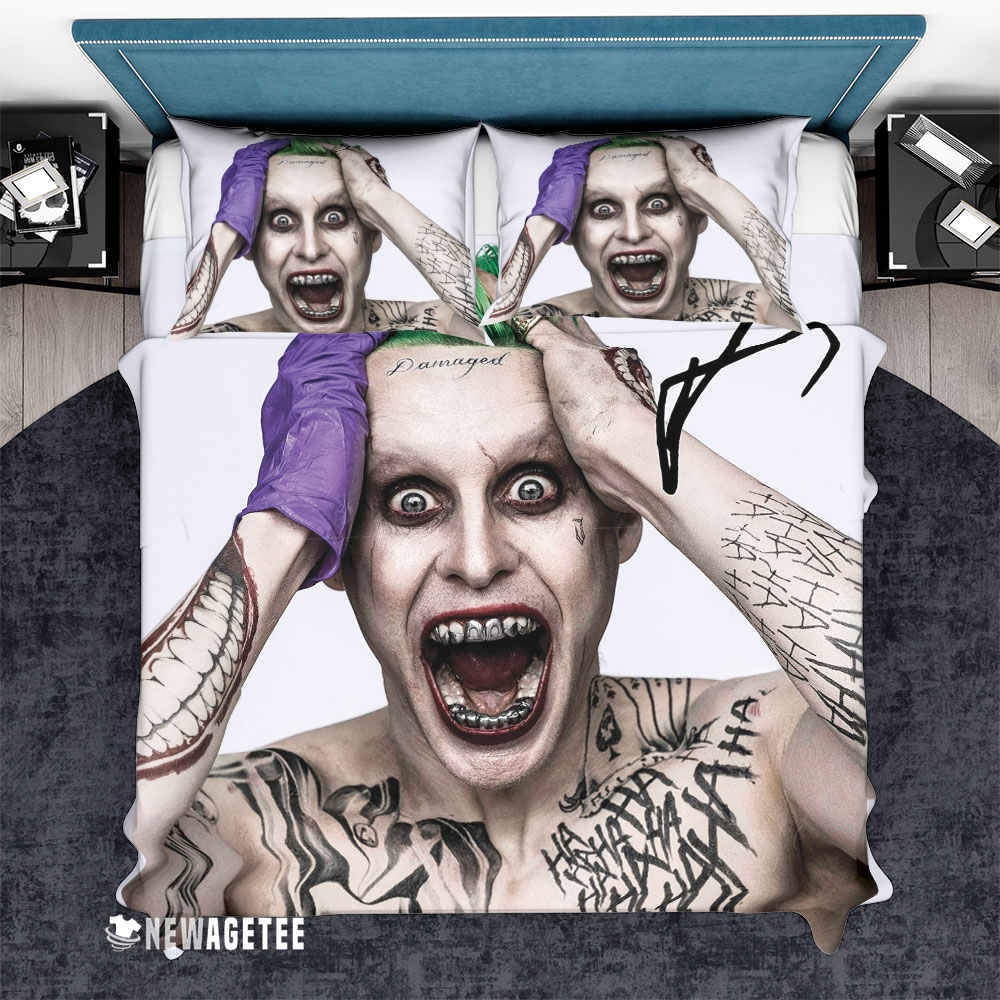 Suicide Squad Jared Leto Joker Signed Duvet Cover Pillow Case Bedding Set