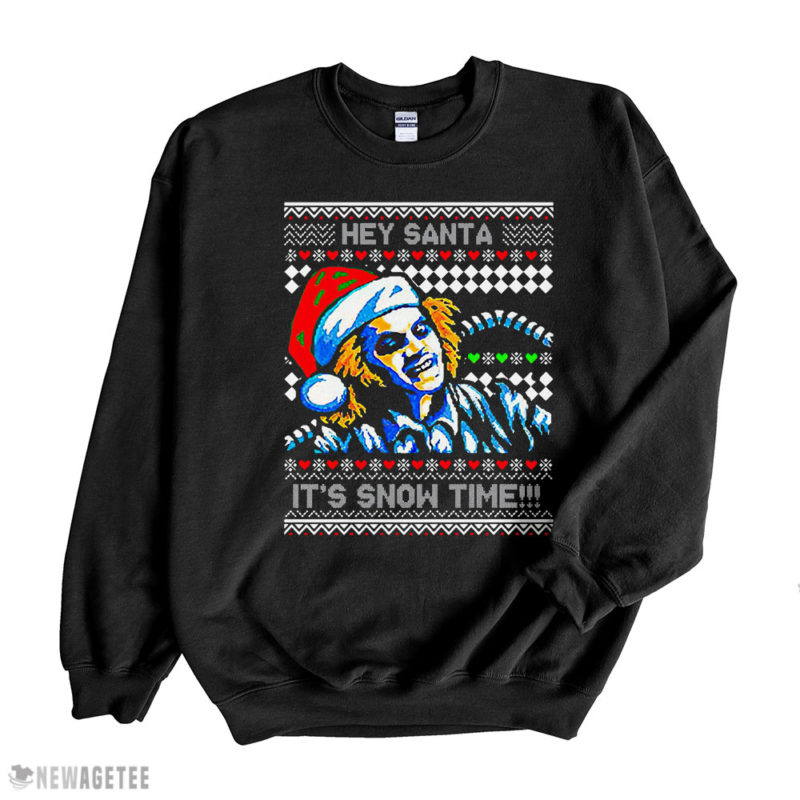 Beetlejuice Hey Santa It’s Snow Time Ugly Christmas Sweatshirt