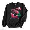 Black Sweatshirt Christmas Flamingo Tropic Winter Gifts T Shirt