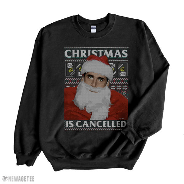 Black Sweatshirt Christmas Is Cancelled The Office Christmas Sweatshirt