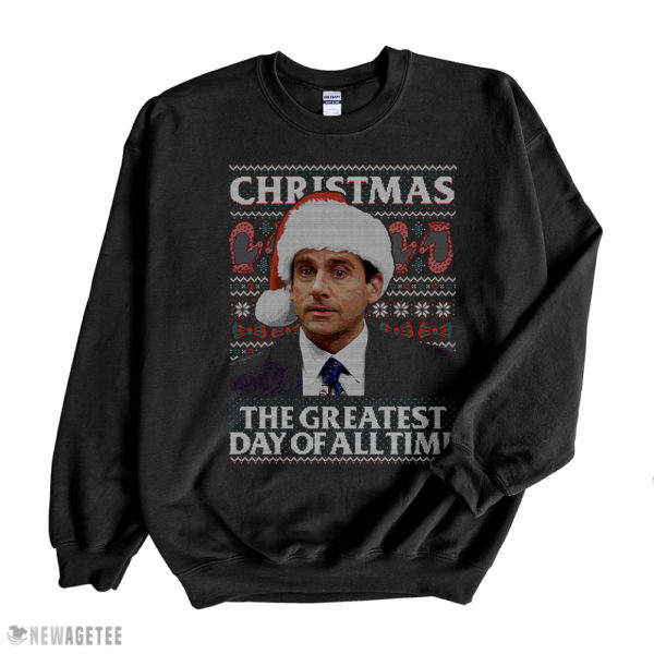 Black Sweatshirt Christmas The Greatest Day Of All Time The Office Christmas Sweatshirt