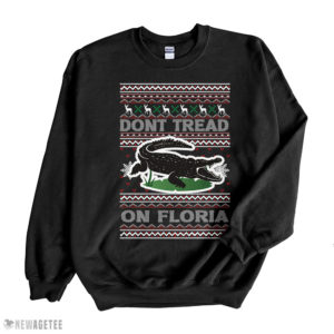 Black Sweatshirt Dont tread on Florida Alligator Ugly Christmas Sweater Sweatshirt