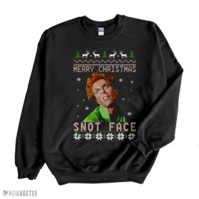Black Sweatshirt Drop Dead Fred hey snot face Merry Christmas ugly sweatshirt