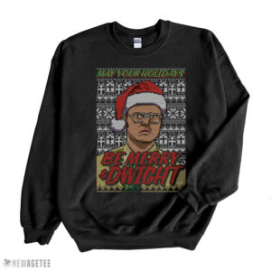 Black Sweatshirt Merry and Dwight May Your Holidays The Office Ugly Christmas Sweater