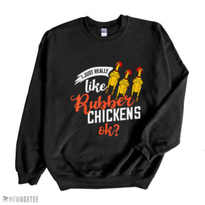 Black Sweatshirt Rubber Chicken Screaming Costume T Shirt