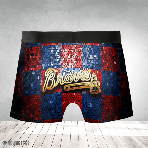 Atlanta Braves MLB Glitter Mens Underwear Boxer Briefs