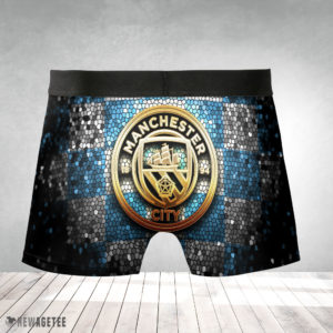 Manchester City FC Premier League Glitter Mens Underwear Boxer Briefs