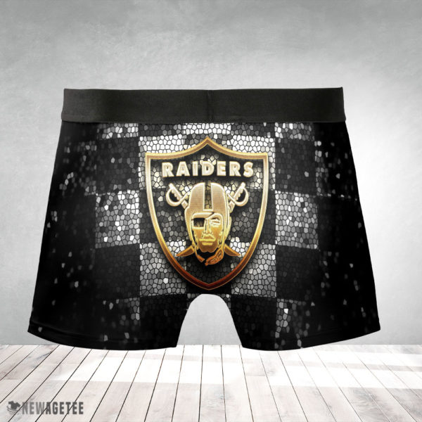 Boxer Briefs Oakland Raiders NFL Glitter Mens Underwear Boxer Briefs