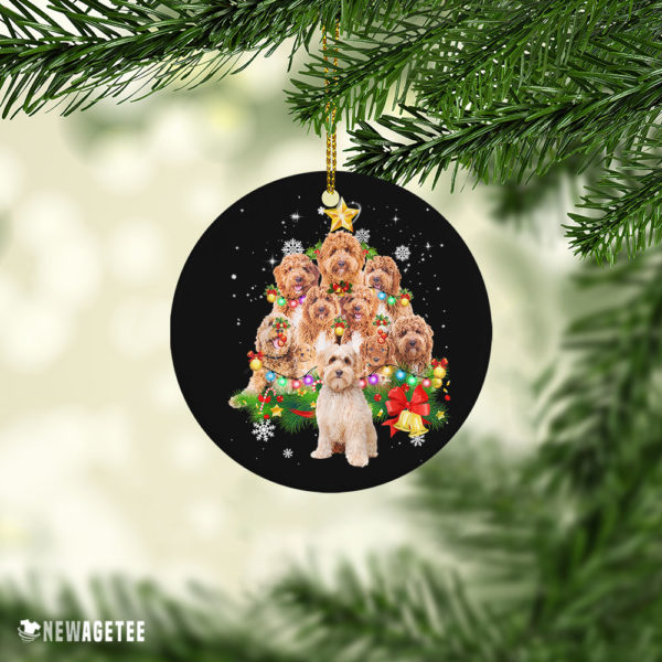 Ceramic Ornament Labradoodle Christmas Tree Lights Funny Dog Chrismas Ornament