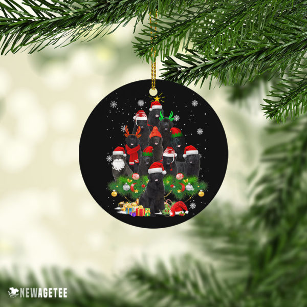 Newfoundland Christmas Tree Lights Funny Dog Chrismas Ornament