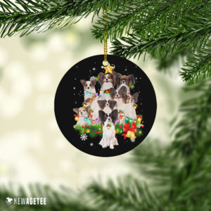 Ceramic Ornament Papillon Christmas Tree Lights Funny Dog Chrismas Ornament