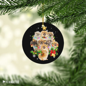 Ceramic Ornament Pekingese Christmas Tree Lights Funny Dog Chrismas Ornament