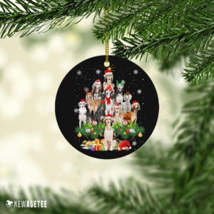 Ceramic Ornament Saluki Christmas Tree Lights Funny Dog Chrismas Ornament