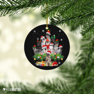 Ceramic Ornament Standard Schnauzer Christmas Tree Lights Funny Dog Chrismas Ornament