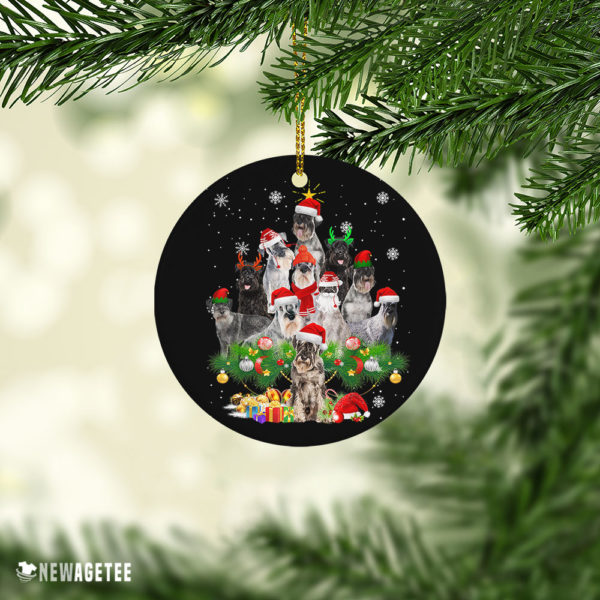 Standard Schnauzer Christmas Tree Lights Funny Dog Chrismas Ornament