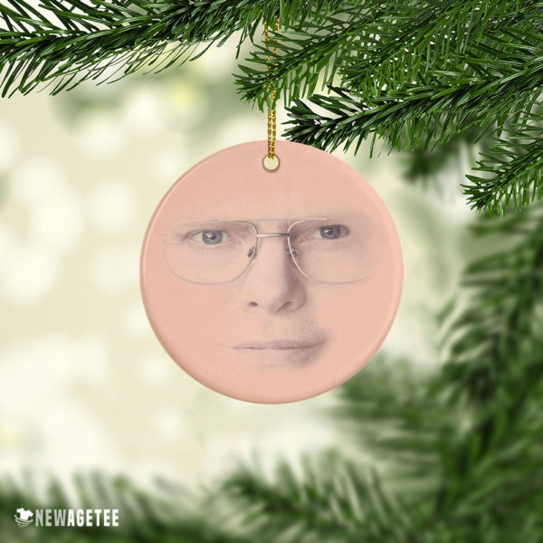 Ceramic Ornament The Office TV Show Dwight Schrute Face Christmas Ornament Funny Holiday Gift