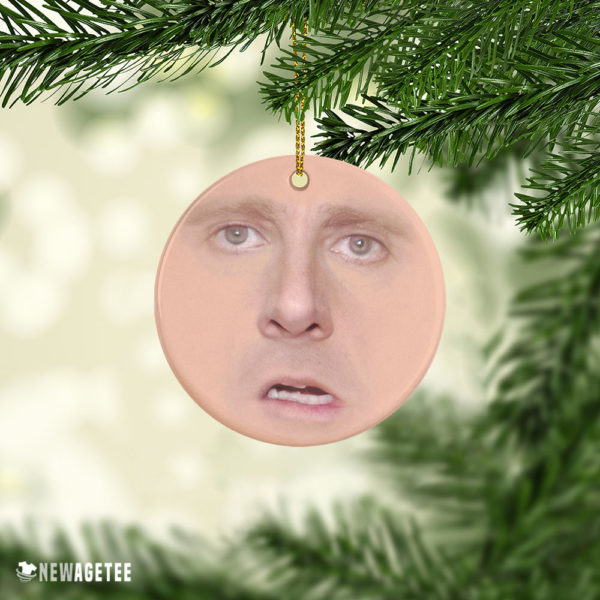 Ceramic Ornament The Office TV Show Michael Scott Face Christmas Ornament Funny Holiday Gift