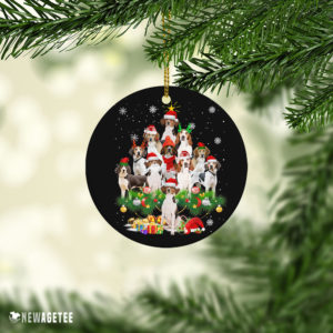 Ceramic Ornament Treeing Walker Coonhound Christmas Tree Lights Funny Dog Chrismas Ornament