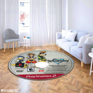 Circle Carpet Rug Kingdom Hearts PlayStation 2 Disc Round Rug Carpet