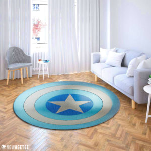 Circle Carpet Rug Marvel The Winter Solider Captain Americas Stealth Shield Round Rug Carpet