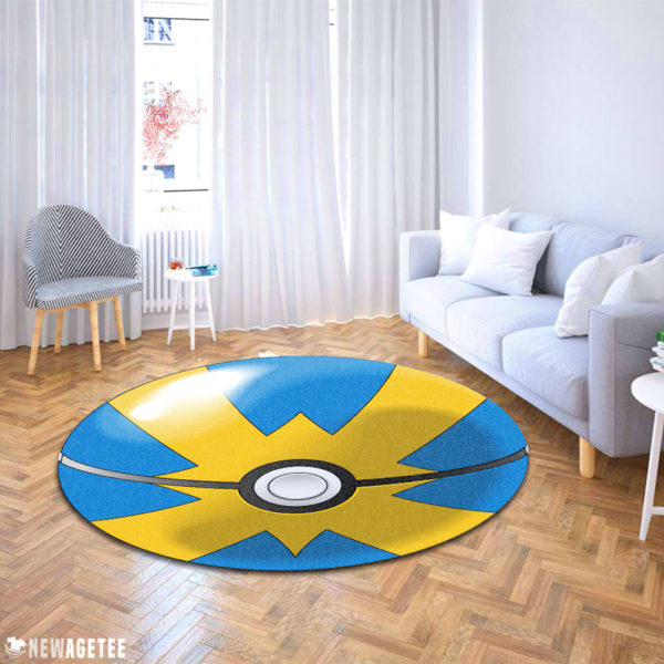 Circle Carpet Rug Pokemon Pokeball Quick Ball Round Rug Carpet