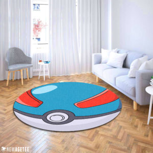Circle Carpet Rug Pokemon Super Ball Round Rug Carpet