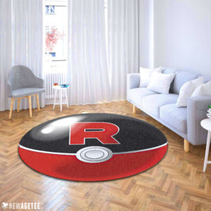 Circle Carpet Rug Pokemon Team Rocket Ball Round Rug Carpet