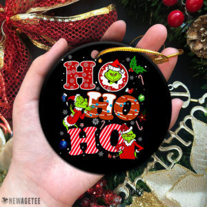 Circle Ornament 2021 Grinch Ho Ho Ho Christmas Ornament