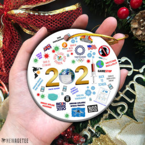 Circle Ornament 2021 Year To Remember Ornament Vaccine Rollout covid 19 Ornament