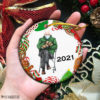 Circle Ornament Bernie Sanders Mittens 2021 Funny Christmas Ornament