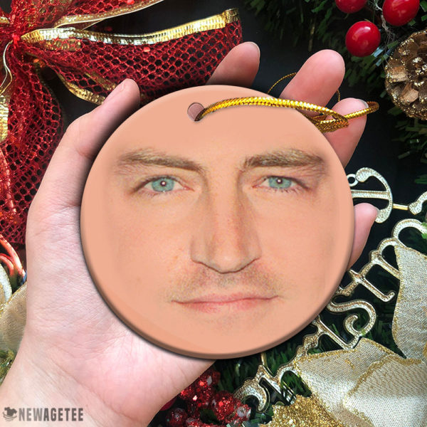 Circle Ornament Friends TV Show Chandler Bing Face Christmas Ornament Funny Holiday Gift