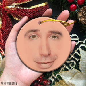 Circle Ornament Friends TV Show Ross Geller Face Christmas Ornament Funny Holiday Gift