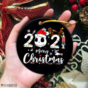 Circle Ornament Jack Skellington Santa 2021 Nightmare Before Christmas Ornament