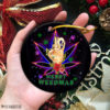 Circle Ornament Marijuana Christmas Cannabis Leaf Merry Weedmas 420 Weed Ornament