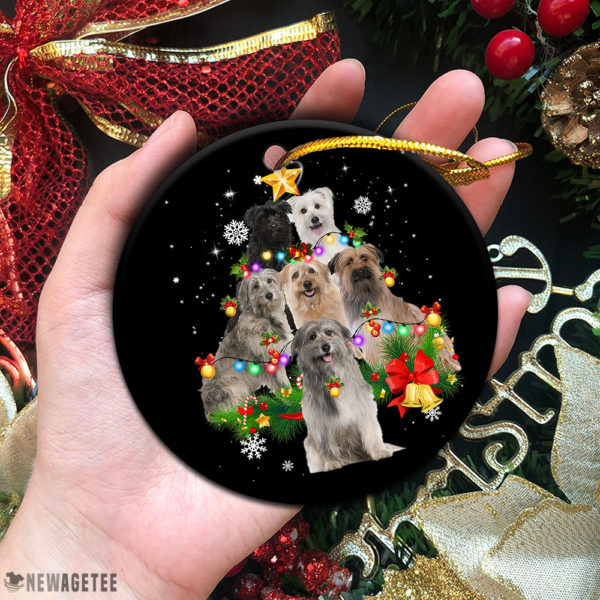 Circle Ornament Pyrenean Sheepdog Christmas Tree Lights Funny Dog Chrismas Ornament