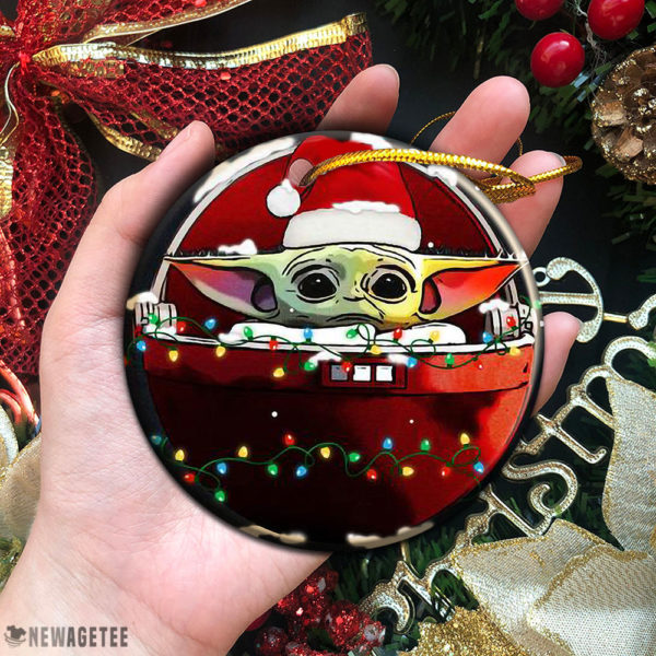 Circle Ornament Santa Baby Yoda Christmas Ornament 2021
