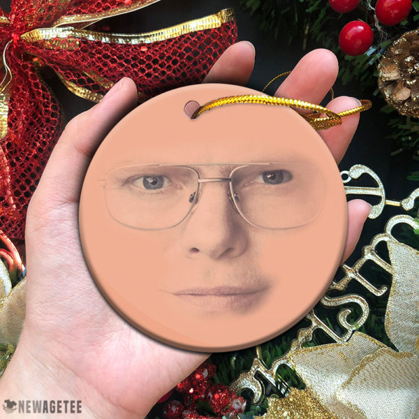 Circle Ornament The Office TV Show Dwight Schrute Face Christmas Ornament Funny Holiday Gift