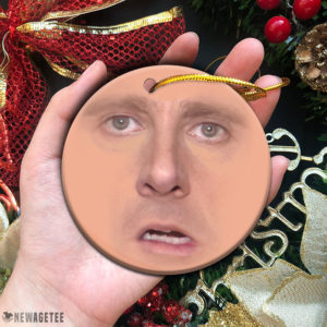 Circle Ornament The Office TV Show Michael Scott Face Christmas Ornament Funny Holiday Gift